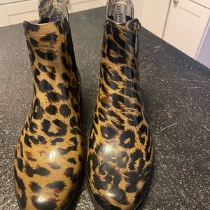 Cougar Storm Leopard Print Women's rain boots